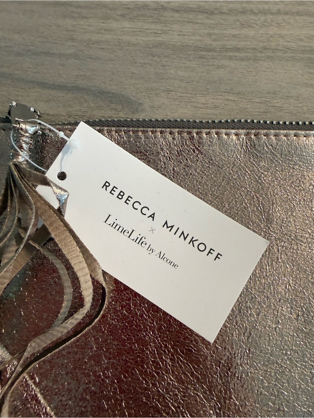 Rebecca Minkoff Metallic Pewter Fringe Clutch - Picture 2 of 6